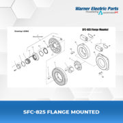 SFC-825-Flange-Mounted-Warnerelectricparts-Customdesign-SFCSeries-Drawing