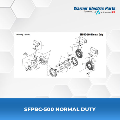 SFPBC-500-Normal-Duty-Warnerelectricparts-Customdesign-SFPBCSeries-Drawing